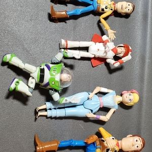 lot of 5 Disney Pixar toy story 4 action figures bo beep, duke, woody & buzz